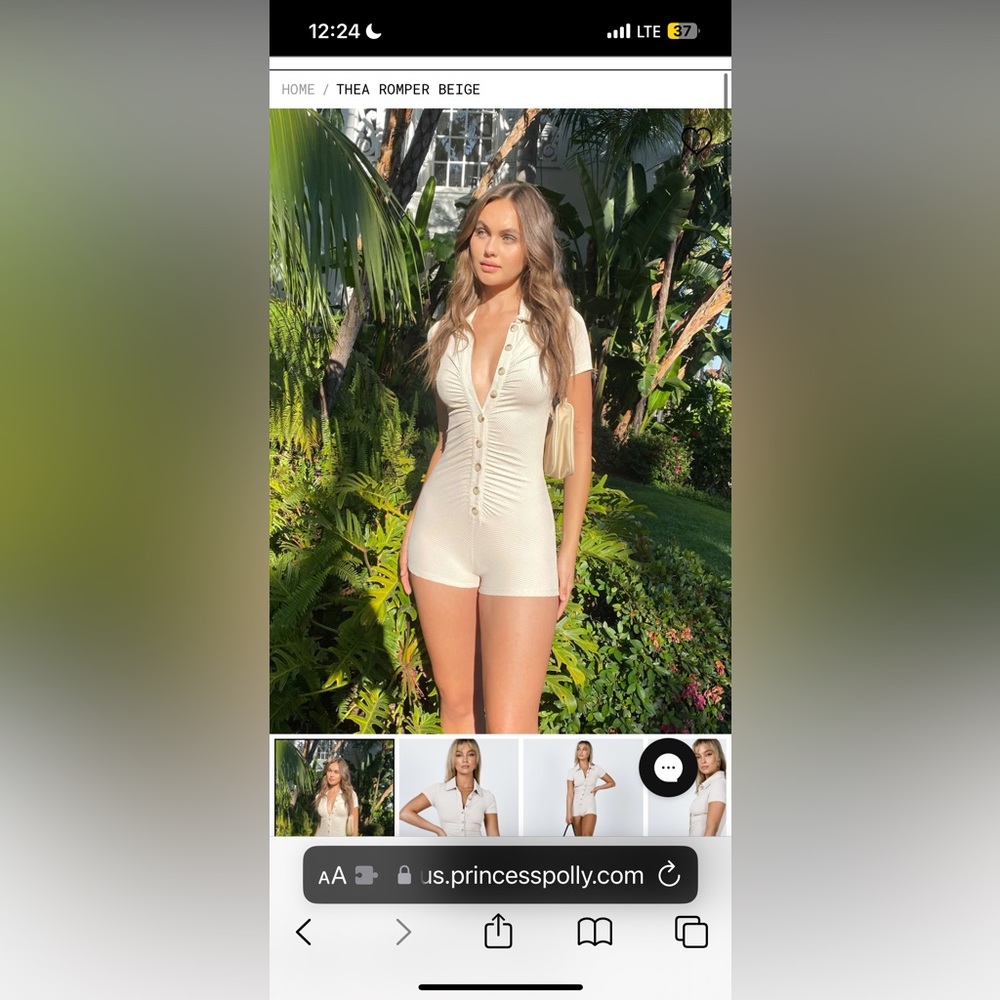 Princess Polly beige romper